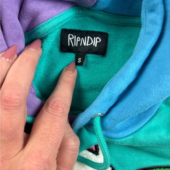 RIPNDIP Men’s Buddy System Color Block Hoodie size: Small - Picture 5 of 10